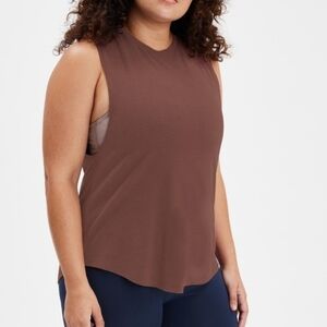 Girlfriend Collective Cocoon Cupro Recycled Cotton Muscle Tee Size XL